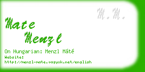 mate menzl business card