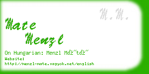 mate menzl business card